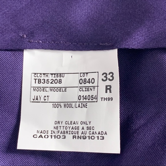 TED BAKER LONDON Jay 100% Wool Plaid  Men's Trousers - Picture 10 of 14